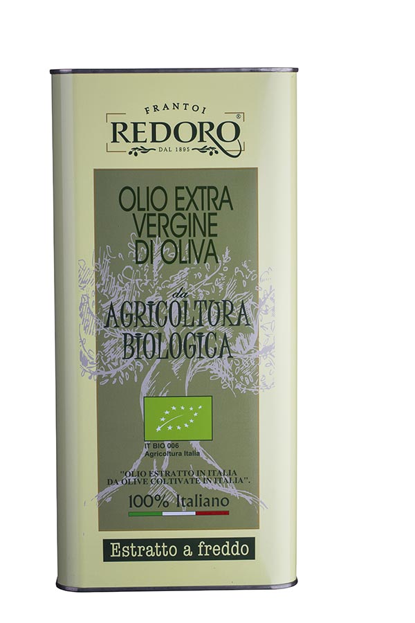Olio Extra Vergine Bio prodotto da Redoro Frantoi Veneti in latta da 3 litri