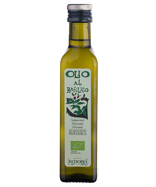 Infuso di olio extra vergine biologico al Basilico