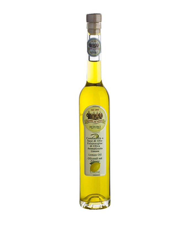 Bottiglietta da 100ml di olio extra vergine aromatizzato al limone