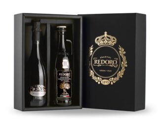 Elegante Confezione Regalo Redoro con Spumante Brut e Olio Extravergine di Oliva 100% Italiano