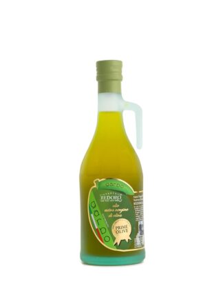 Bottiglia da 500 ml di olio extra vergine di oliva italiano non filtrato "Garbo di Collina"