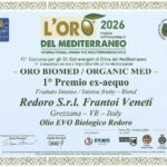 6 Bt Olio Extra Vergine Italiano Biologico 1Lt 5 Primo Premio Oro del Mediterraneo